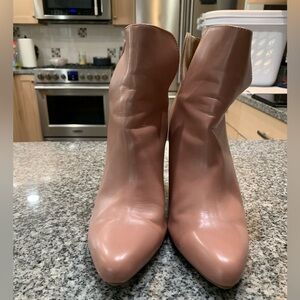 Express wood Heal Booties - Blush Color - Zipper Back